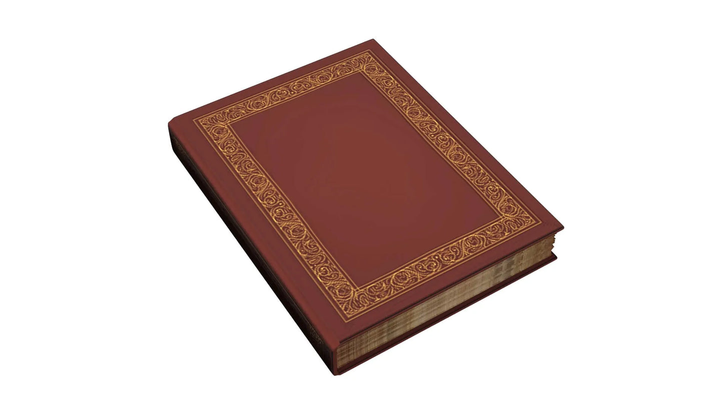 Old Rigged and Animated Book 3D Model