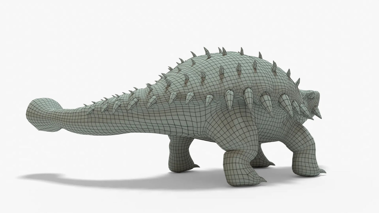 Ankylosaurus Rigged Basemesh 3D Model