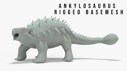 Ankylosaurus Rigged Basemesh 3D Model