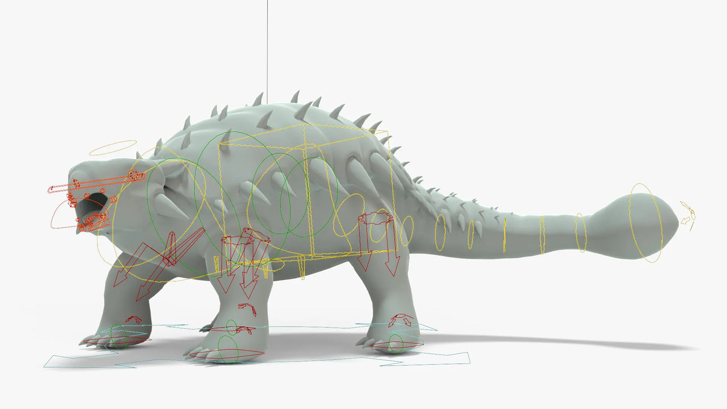 Ankylosaurus Rigged Basemesh 3D Model