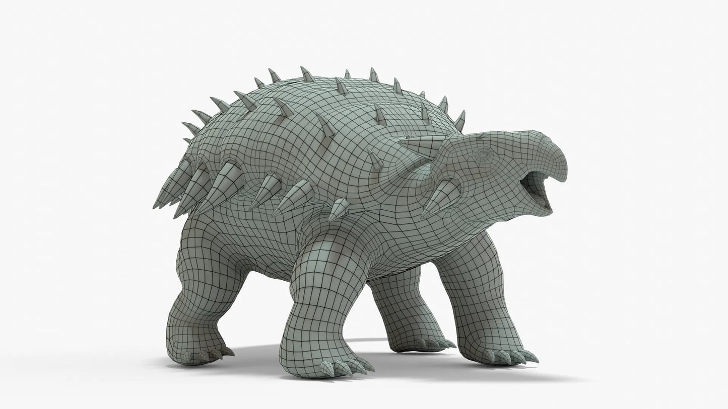 Ankylosaurus Rigged Basemesh 3D Model