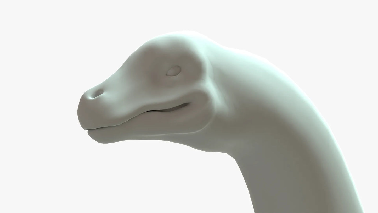 Argentinosaurus 3D Model Rigged Basemesh Skeleton