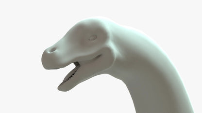 Argentinosaurus 3D Model Rigged Basemesh Skeleton