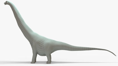 Argentinosaurus 3D Model Rigged Basemesh Skeleton