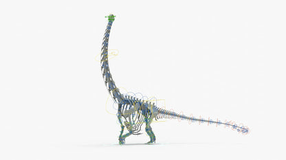 Argentinosaurus Rigged Skeleton 3D Model