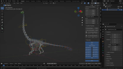 Argentinosaurus Rigged Skeleton 3D Model