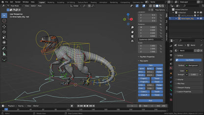 Atrociraptor Rigged Basemesh 3D Model