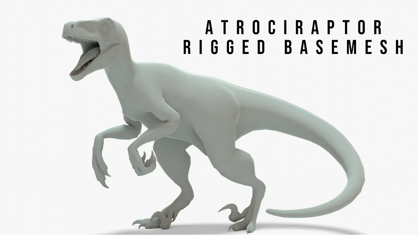 Atrociraptor Rigged Basemesh 3D Model