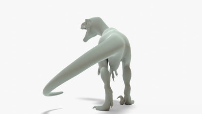 Atrociraptor 3D Model Rigged Basemesh Skeleton