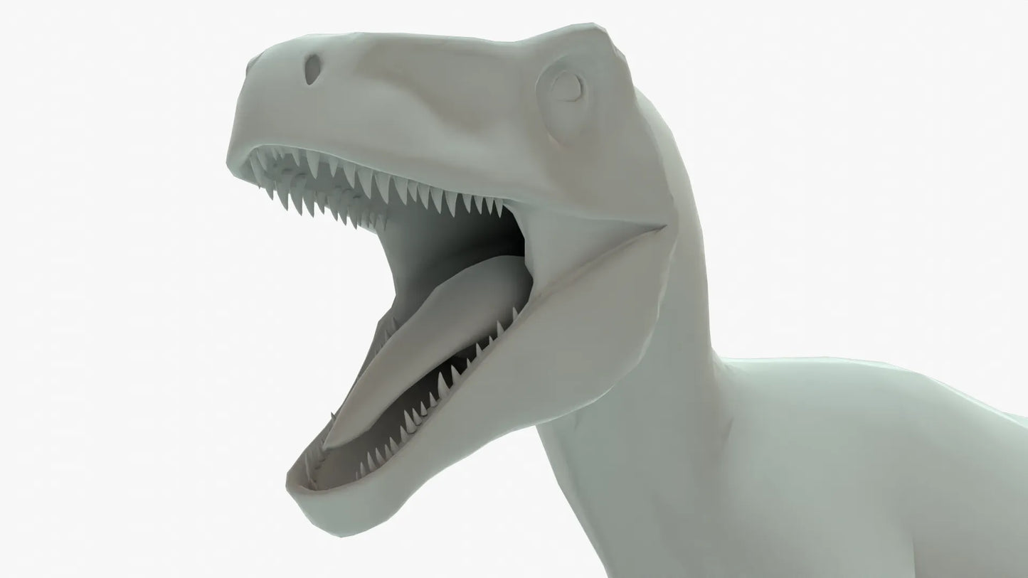 Atrociraptor 3D Model Rigged Basemesh Skeleton