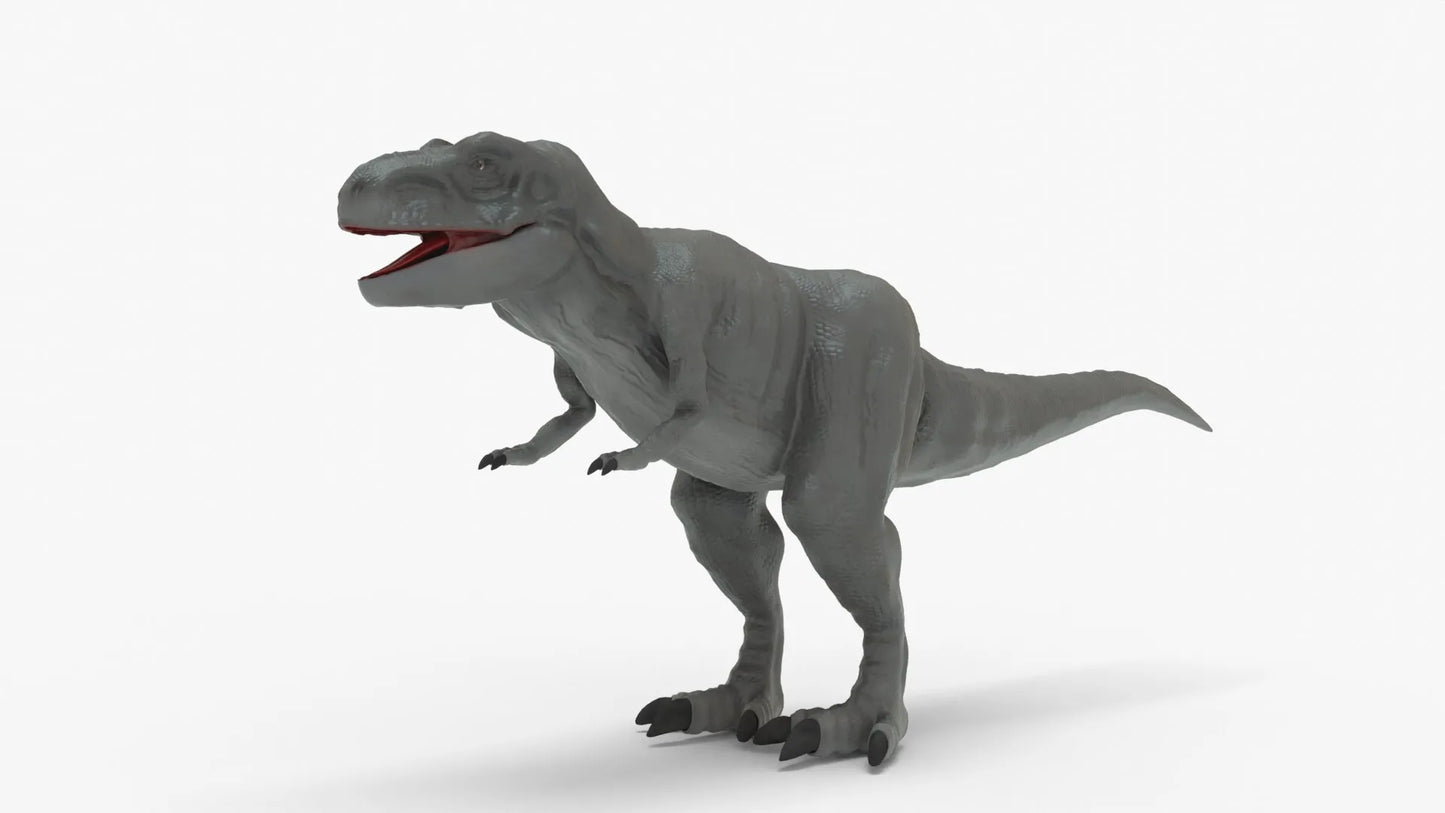 Low-poly Black T-Rex 3D Model | Tyrannosaurus Rex