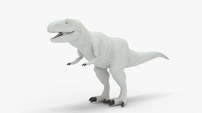 Low-poly Black T-Rex 3D Model | Tyrannosaurus Rex