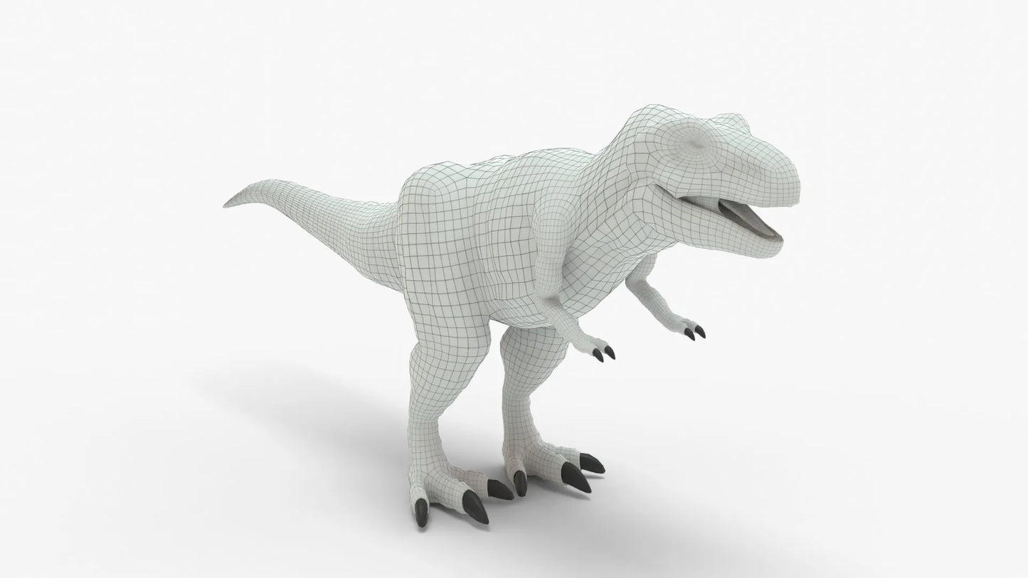 Low-poly Black T-Rex 3D Model | Tyrannosaurus Rex