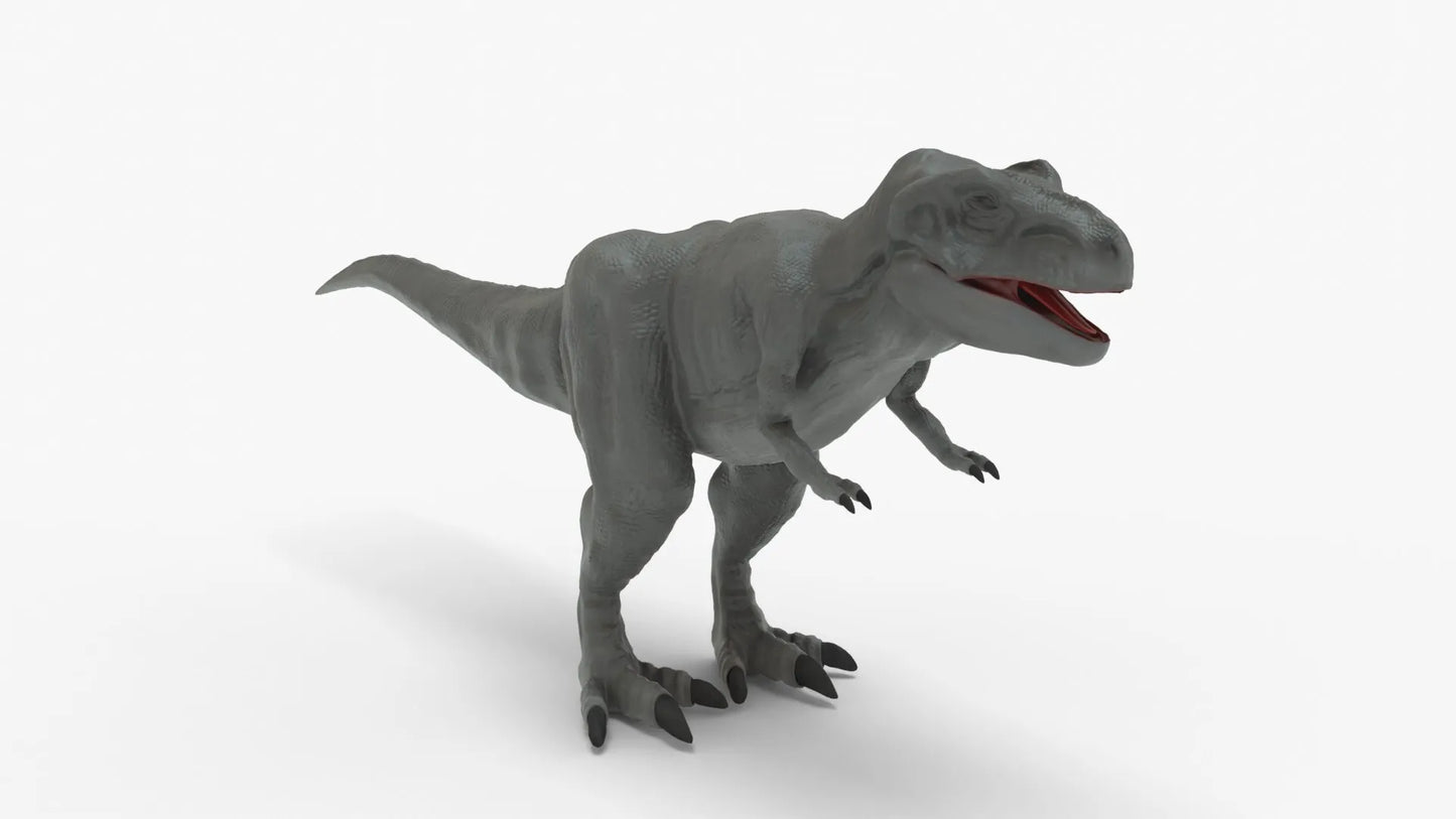 Low-poly Black T-Rex 3D Model | Tyrannosaurus Rex