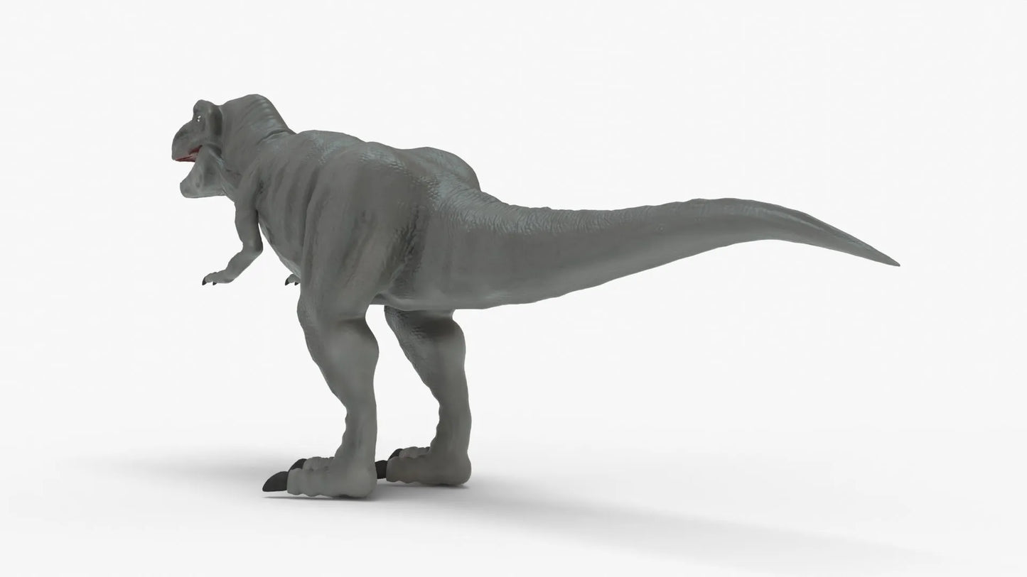 Low-poly Black T-Rex 3D Model | Tyrannosaurus Rex