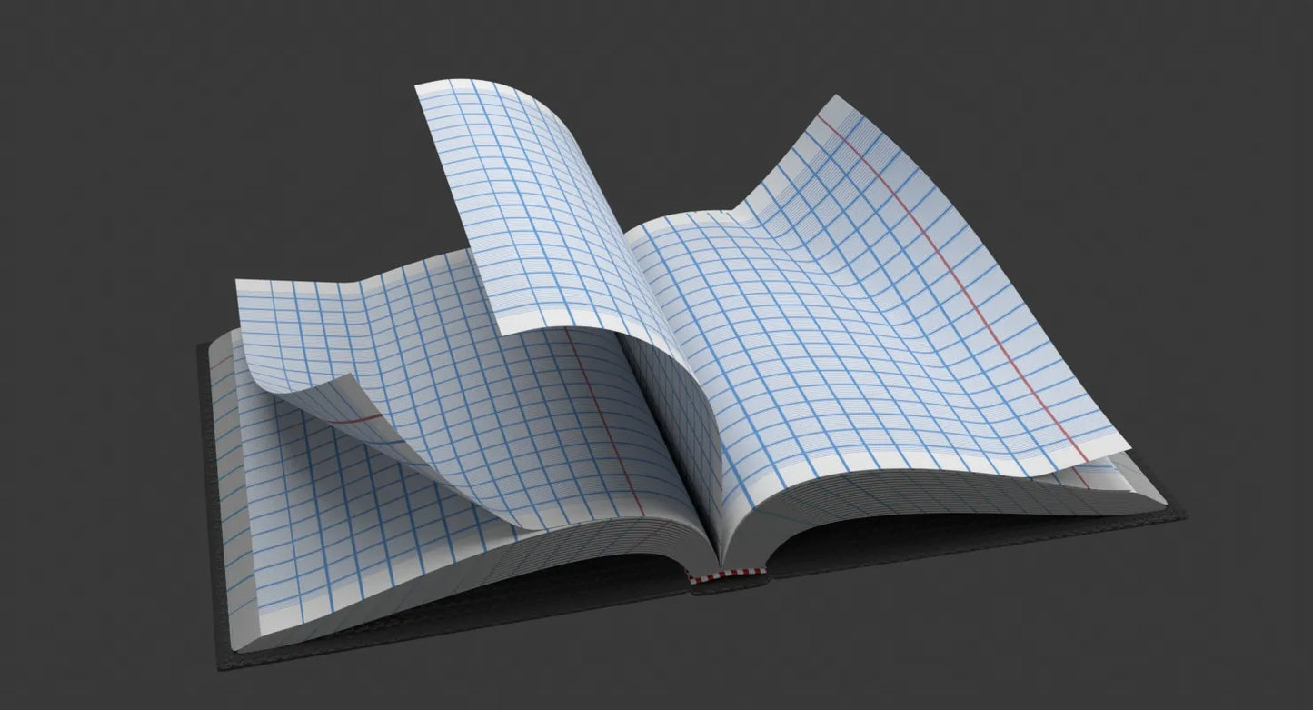 Reading Rigged and Animated Book 3D Model