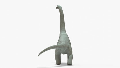 Brachiosaurus 3D Model Rigged Basemesh Skeleton