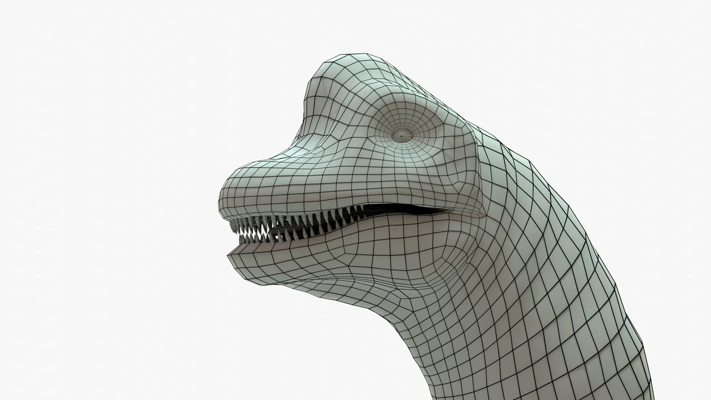 Brachiosaurus Rigged Basemesh 3D Model