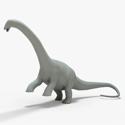 Brontosaurus 3D Model Rigged Basemesh