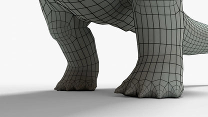 Brontosaurus 3D Model Rigged Basemesh