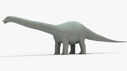 Brontosaurus 3D Model Rigged Basemesh