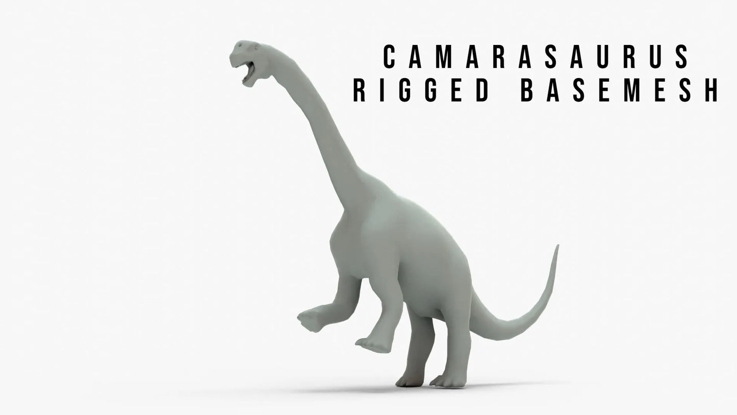 Camarasaurus 3D Model Rigged Basemesh