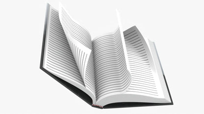 Hardcover Book Rigged & Animated 3D Model