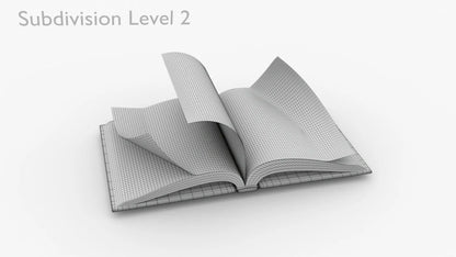 Hardcover Book Rigged & Animated 3D Model