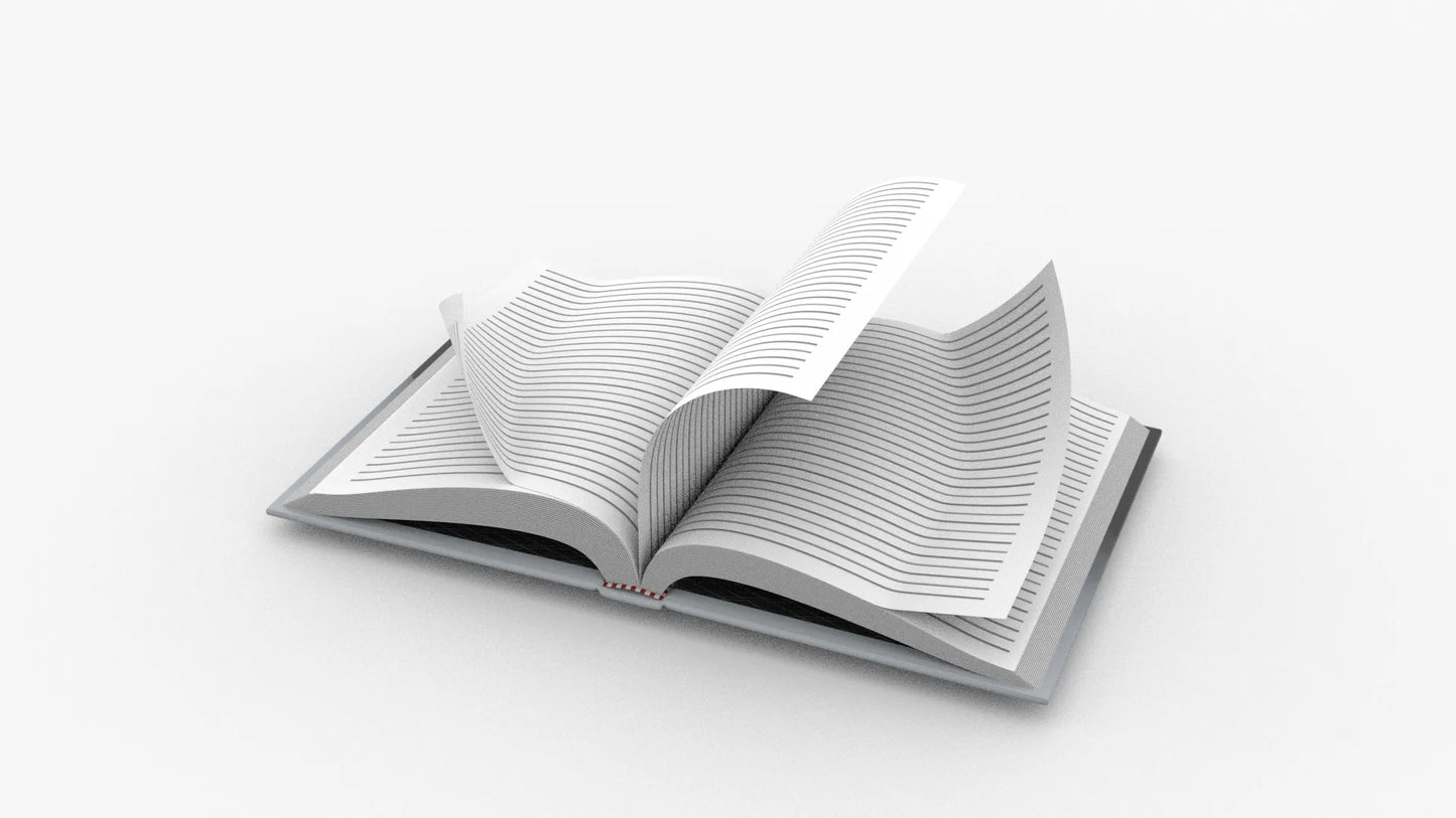 Hardcover Book Rigged & Animated 3D Model