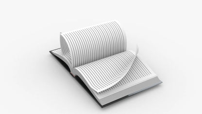 Hardcover Book Rigged & Animated 3D Model