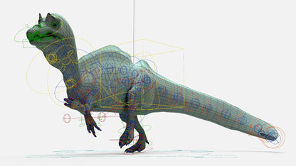 Ichthyovenator Rigged Basemesh 3D Model