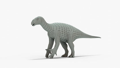 Iguanodon 3D Model Rigged Basemesh