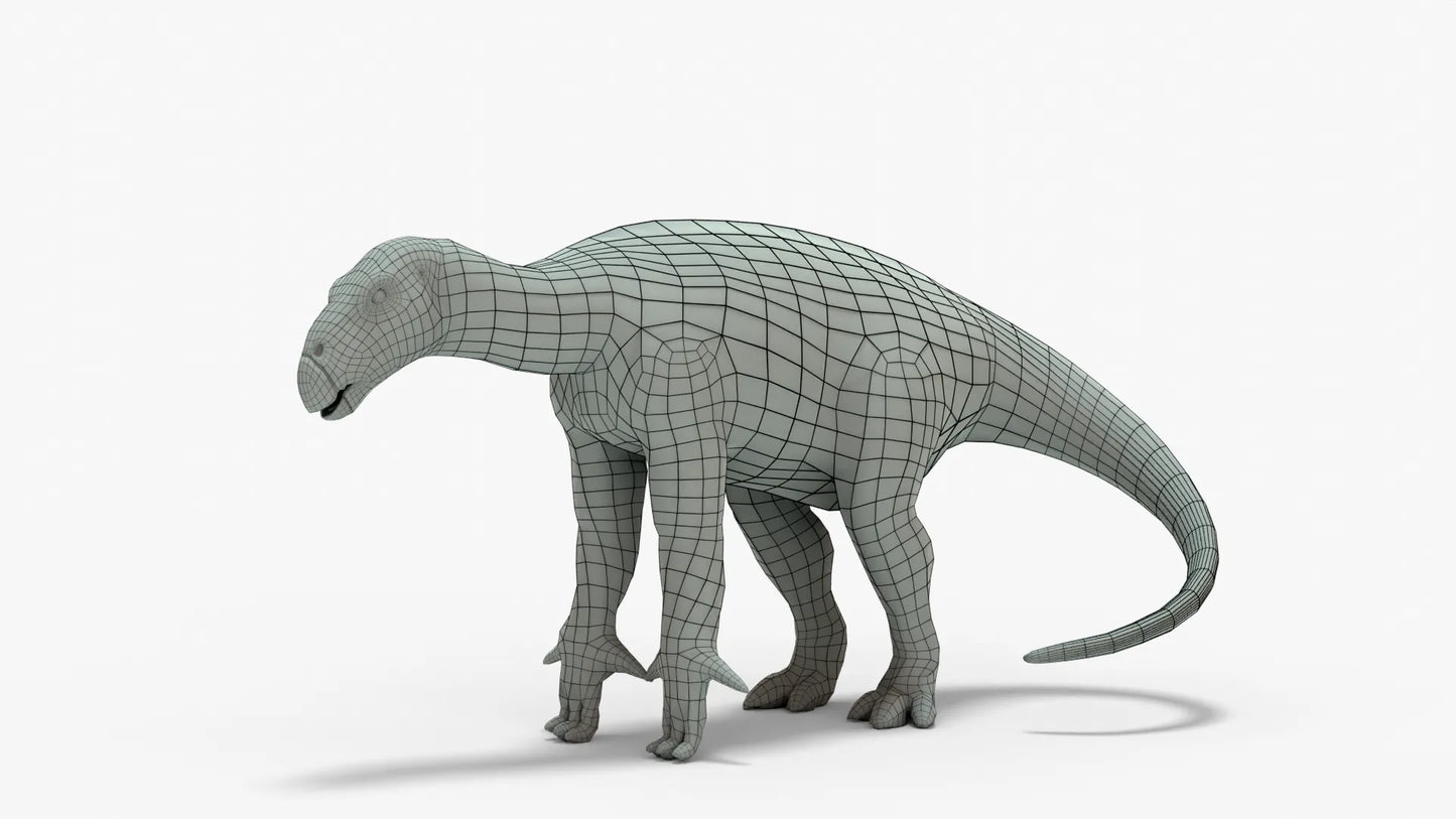 Iguanodon 3D Model Rigged Basemesh