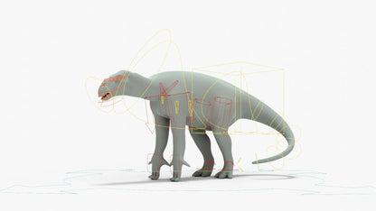 Iguanodon 3D Model Rigged Basemesh