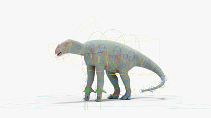 Iguanodon 3D Model Rigged Basemesh