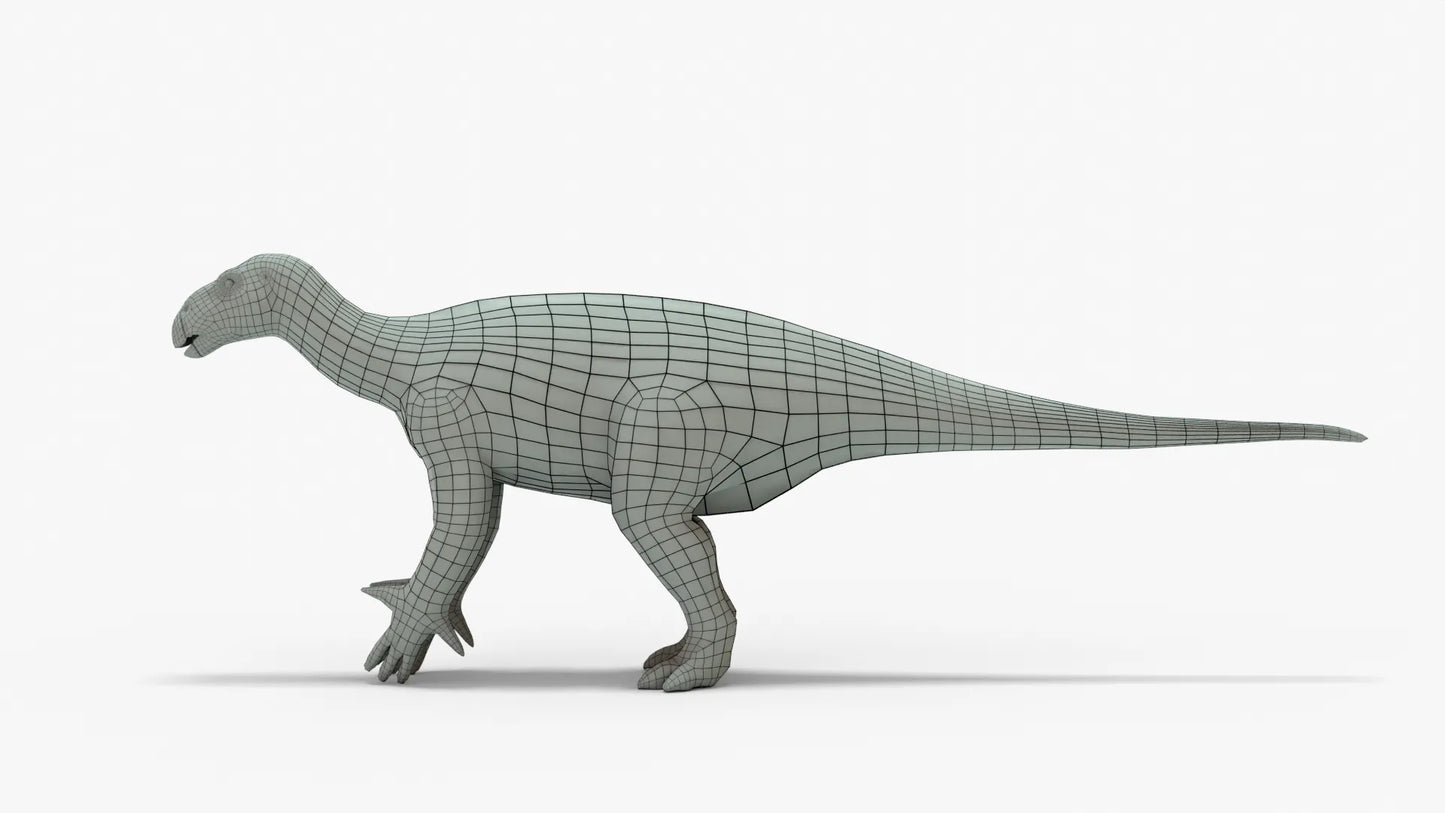 Iguanodon 3D Model Rigged Basemesh