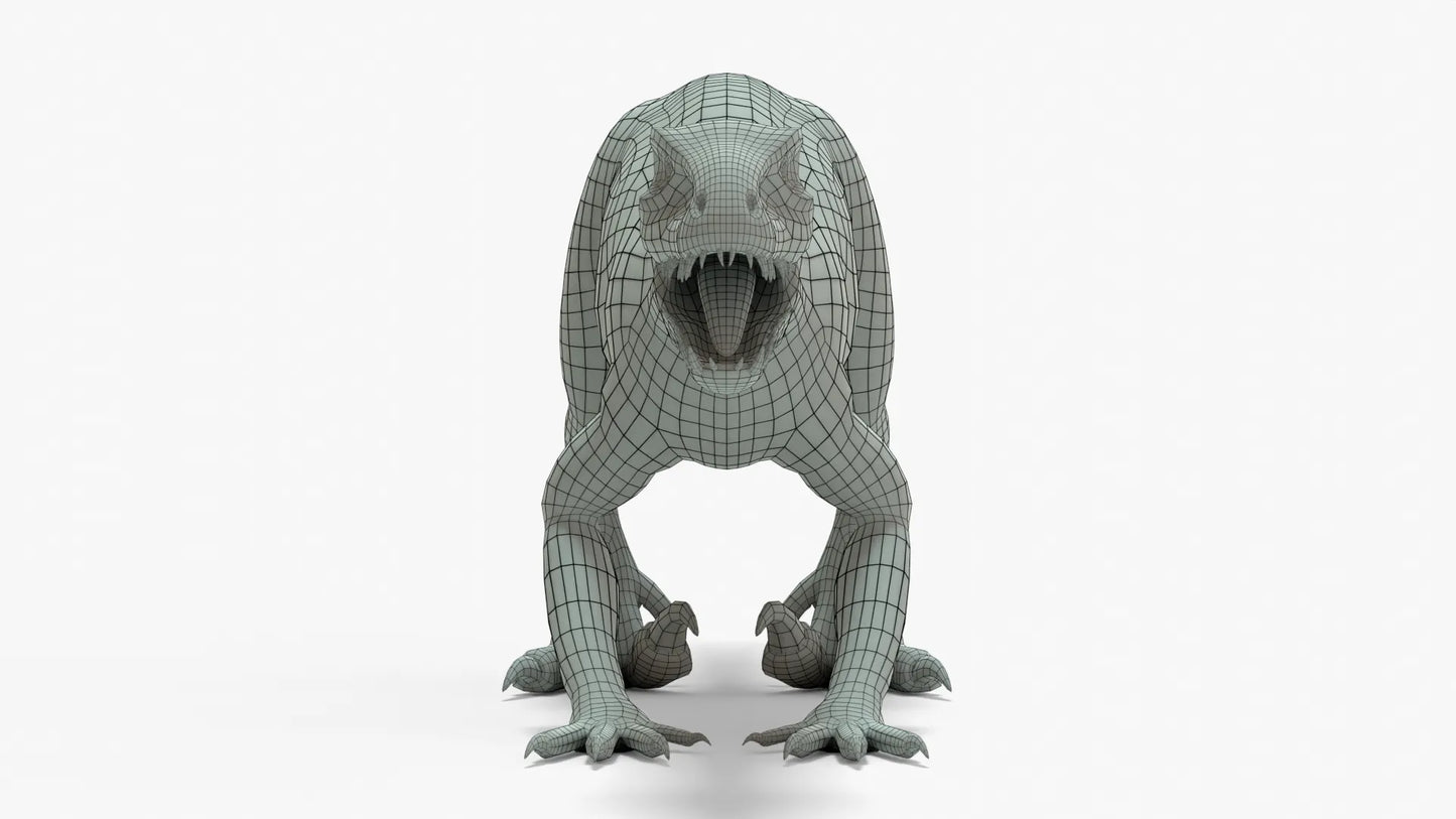 Indoraptor 3D Model Rigged Basemesh