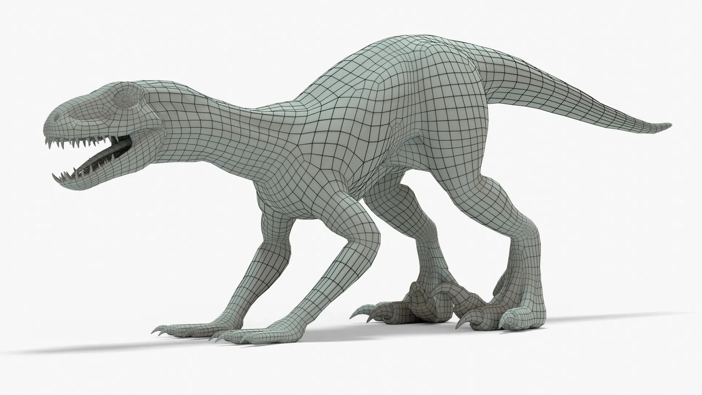 Indoraptor 3D Model Rigged Basemesh