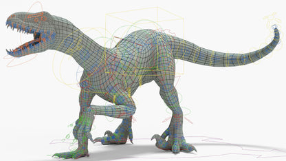 Indoraptor 3D Model Rigged Basemesh