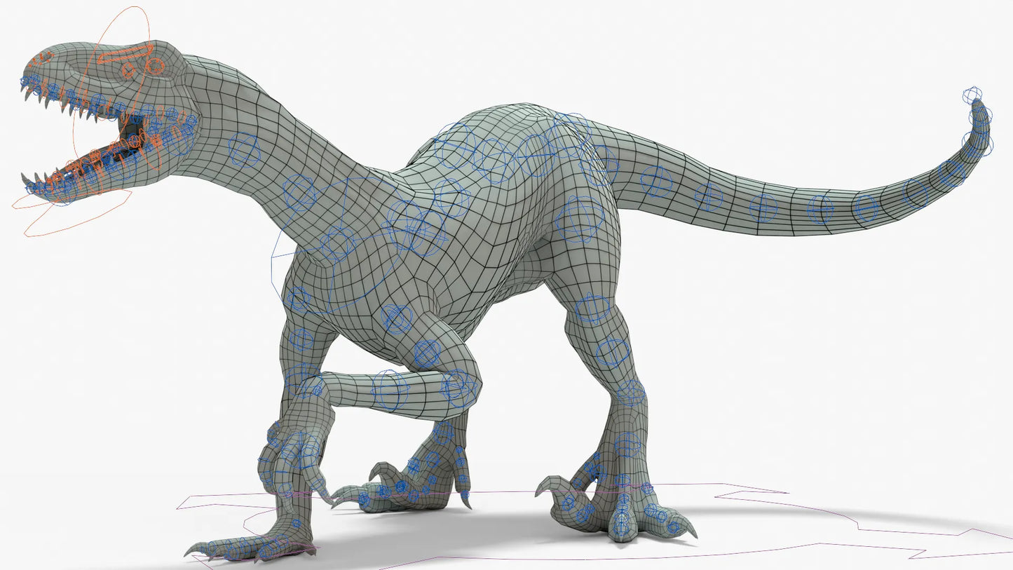 Indoraptor 3D Model Rigged Basemesh