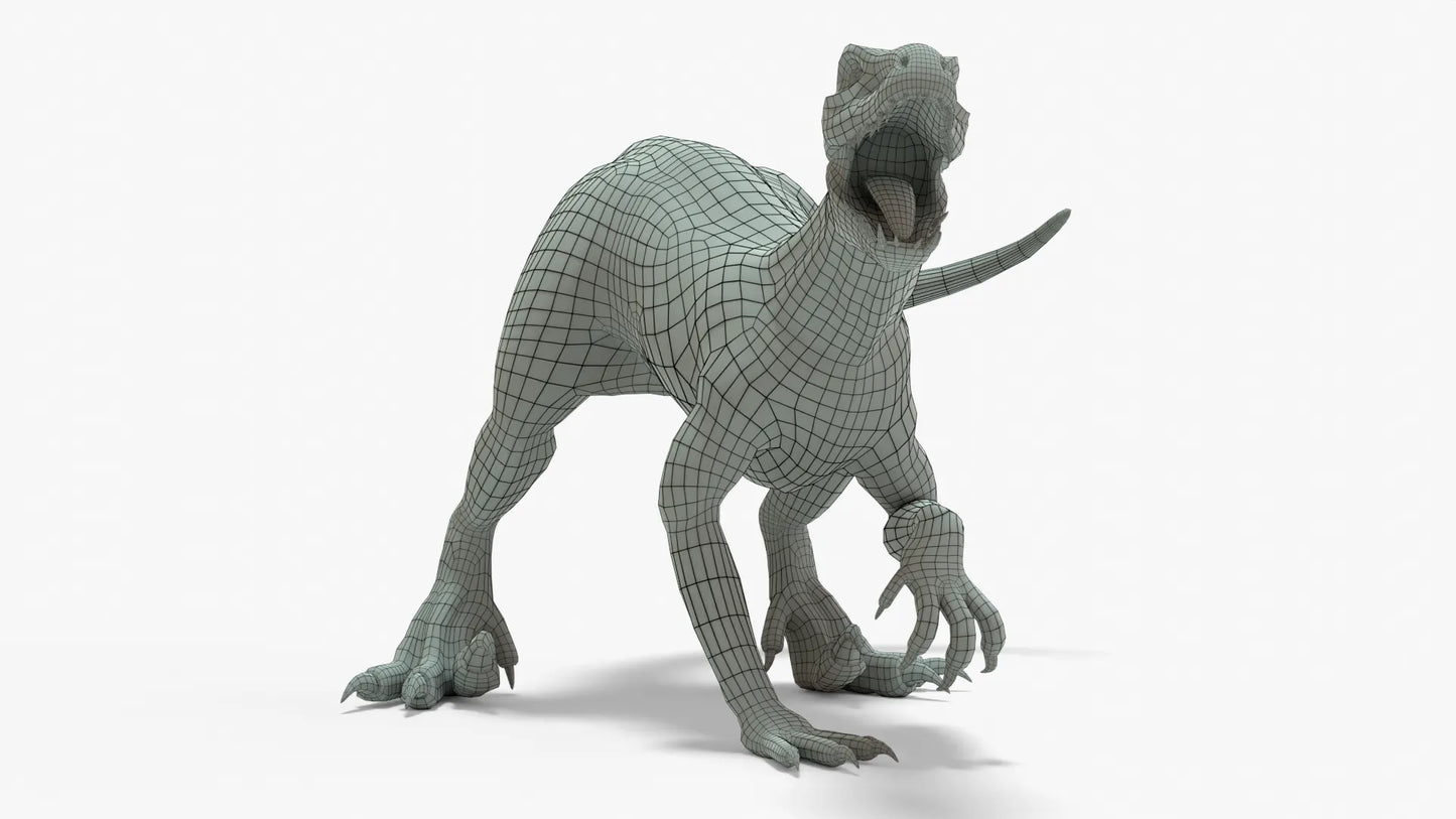 Indoraptor 3D Model Rigged Basemesh