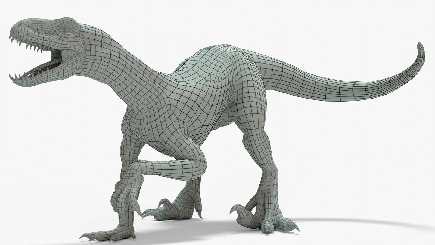 Indoraptor 3D Model Rigged Basemesh