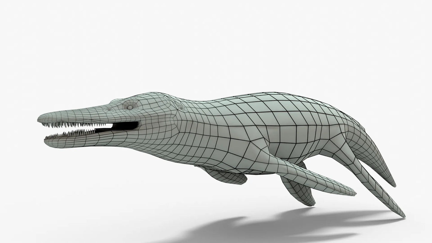 Kronosaurus Rigged Basemesh 3D Model