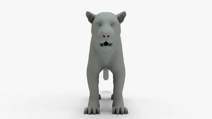 Leopard 3D Model Rigged Basemesh