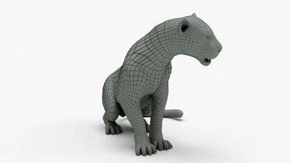 Leopard 3D Model Rigged Basemesh