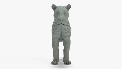 Lion 3D Model Rigged Basemesh