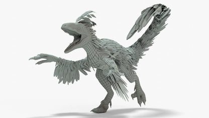 Pyroraptor 3D Model Rigged Basemesh