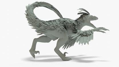 Pyroraptor 3D Model Rigged Basemesh