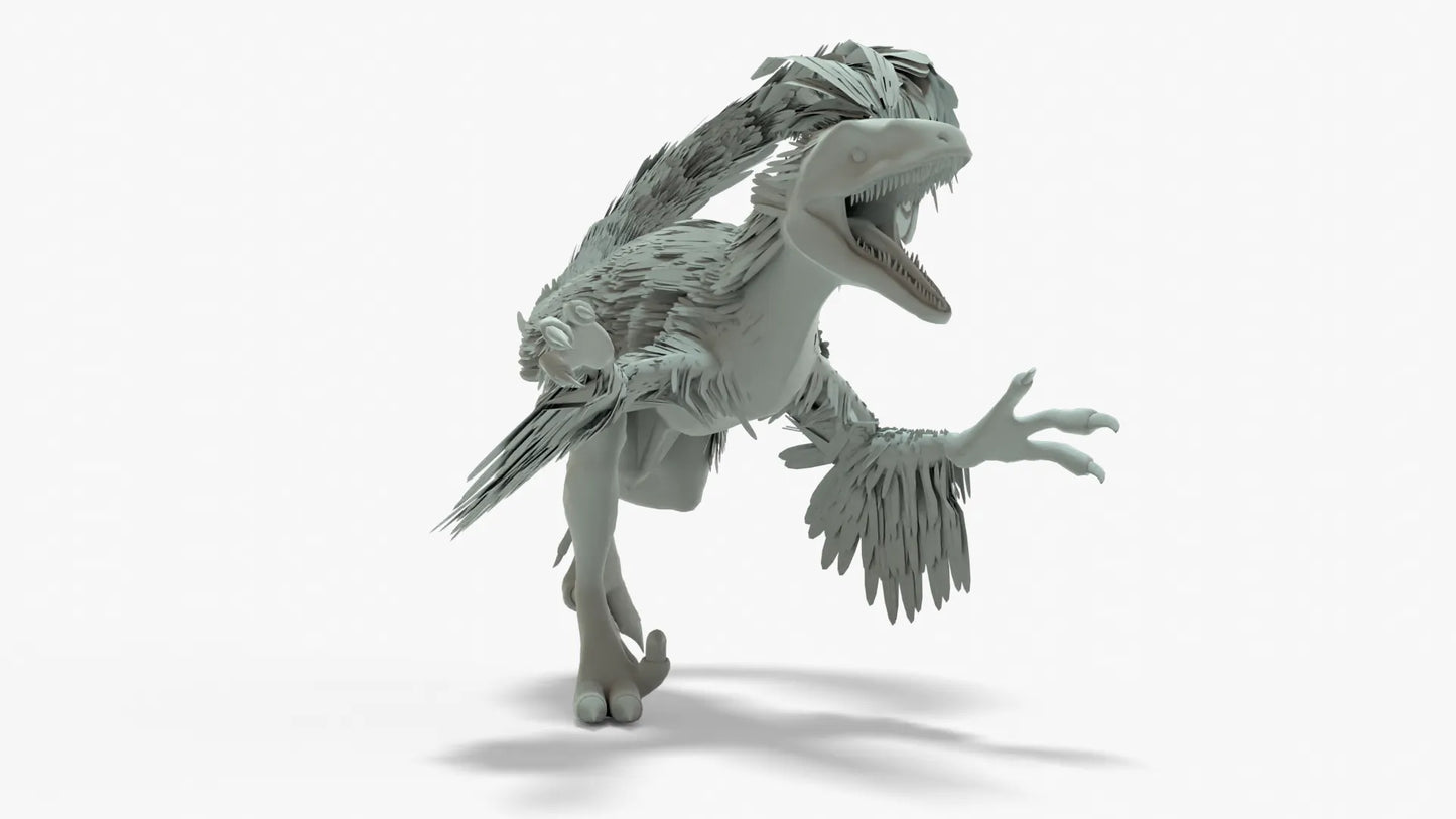 Pyroraptor 3D Model Rigged Basemesh