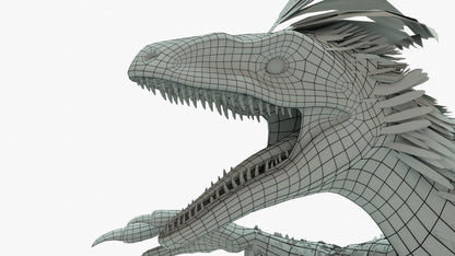 Pyroraptor 3D Model Rigged Basemesh